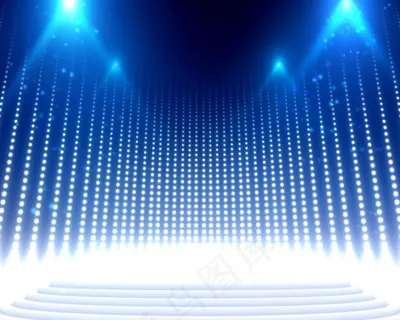 时尚蓝白灯光舞台循环视频素材