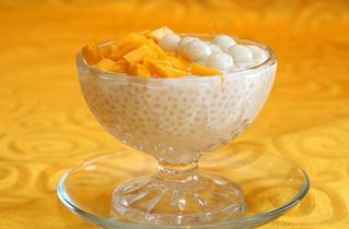 芒果奶昔奶茶图片