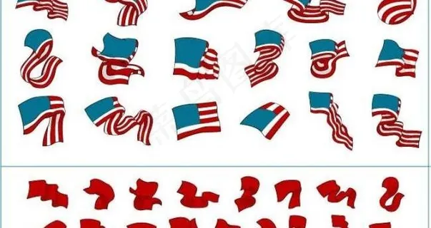 各种形态美国国旗图片