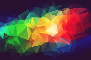 七彩虹色菱形背景图大格式素材