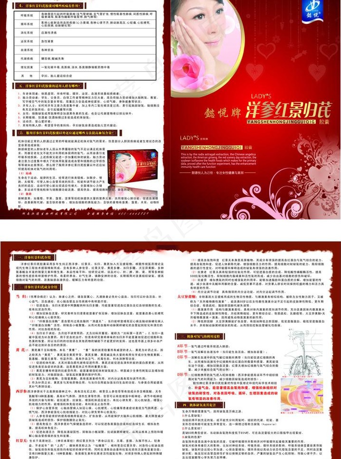 保健品三折页图片cdr矢量模版下载