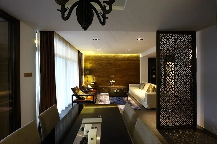 中式风格客厅效果图