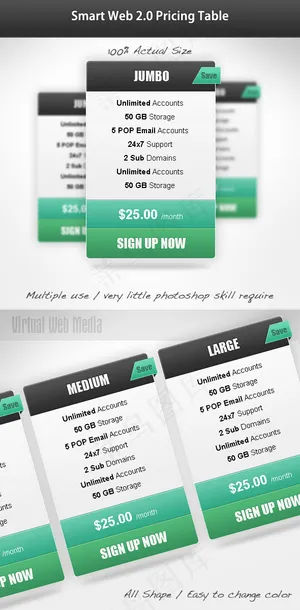 购物网店网页表单PSD分层素