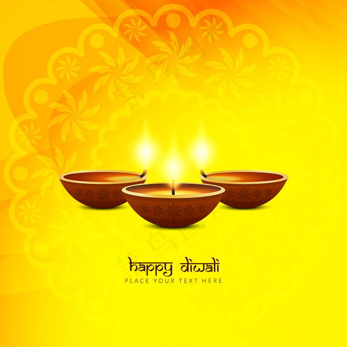 黄色背景矢量图