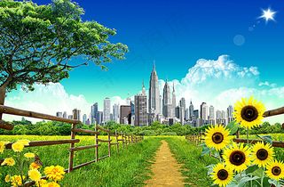 城市规化展板背景