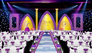 紫色主题婚礼 金色主题婚礼 陌陌的爱