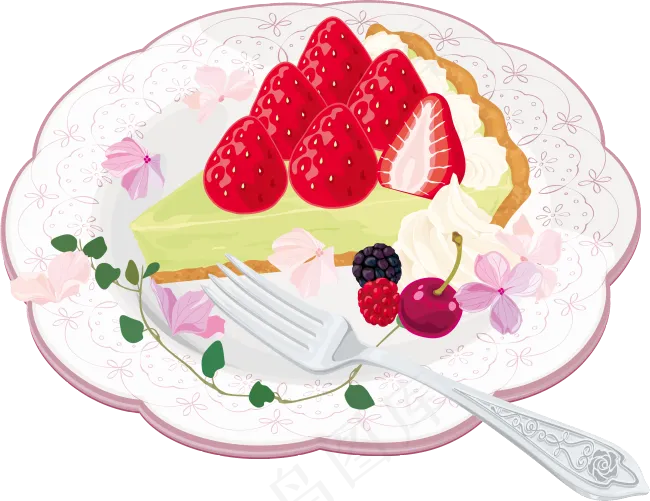 草莓蛋糕甜点