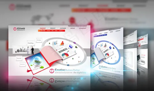 互联网业务韩国公司PSD网站设