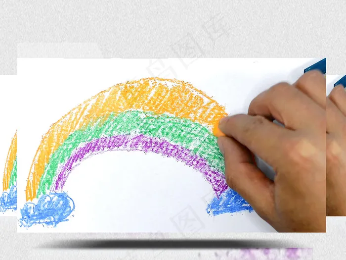 高清实拍彩色手绘涂鸦视频CC0