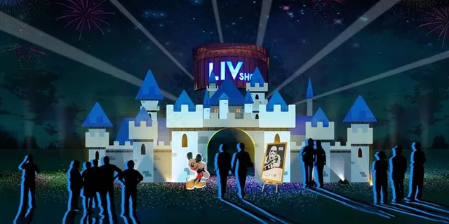 活动布置城堡蓝色主题 效果图 大气 高端