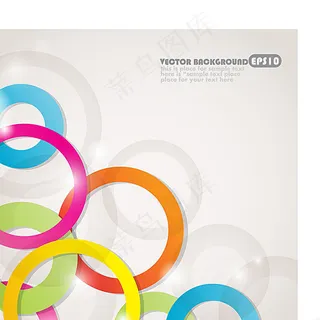 时尚梦幻圆环背景