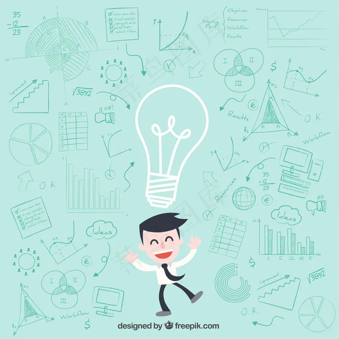 商人有思想ai矢量模版下载