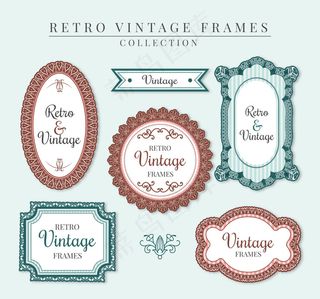 手绘装饰复古相框