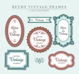 手绘装饰复古相框