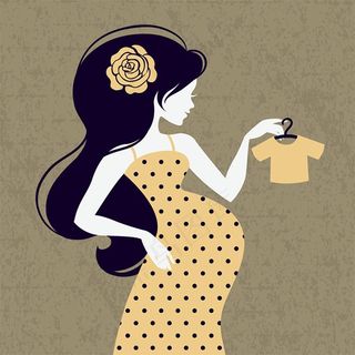 母亲节孕妇人物插画矢量