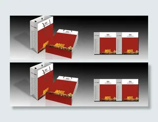 手提袋 金融区 立体字 红色底纹图...