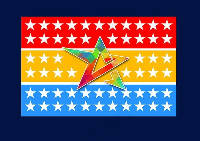 星旗logo(3508X2480(DPI:300))psd模版下载