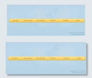 网站栏目频道导航条PSD设计