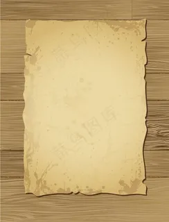 损坏的木材和牛皮纸卷的复古风格的背...