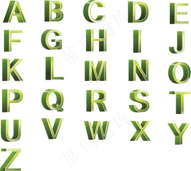 矢量字母元素ai矢量模版下载