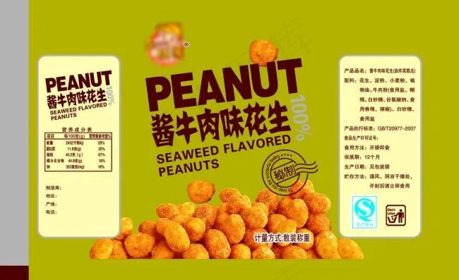 酱牛肉花生psd模版下载