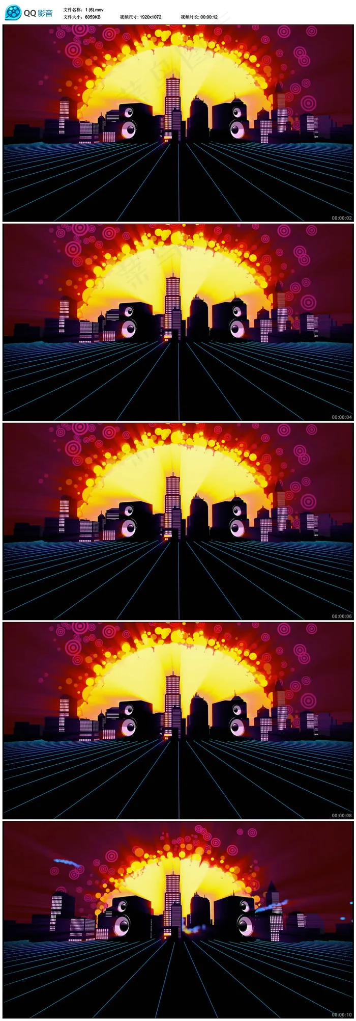 音箱节奏VJ视频素材