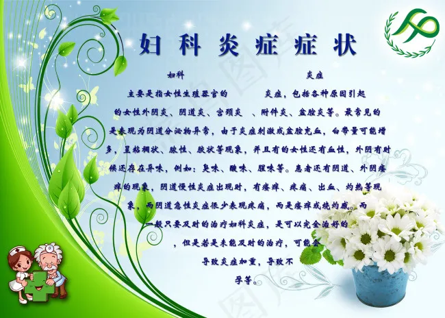 妇科炎症症状psd模版下载