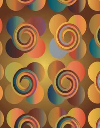 炫彩花纹背景面料图案设计