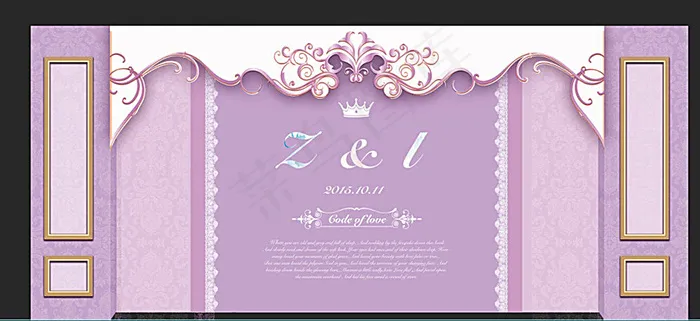 婚礼背景图片psd模版下载