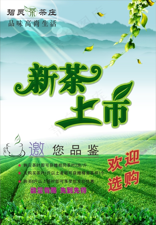 新茶上市宣传广告设计模板