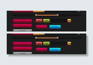 炫彩网页界面元素psd