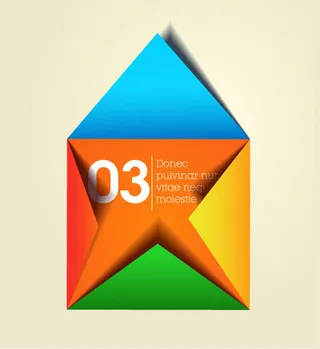 彩色折纸02—矢量素材