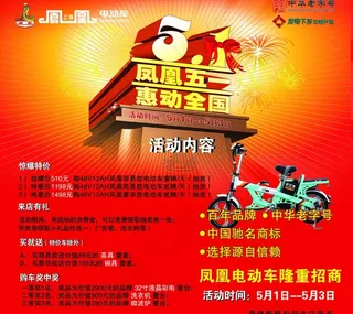 凤凰电动车五一dm单图片