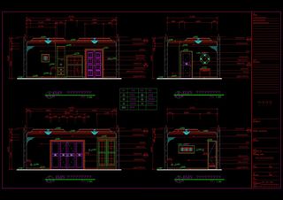 客房中式客厅立面