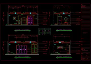 客房中式客厅立面