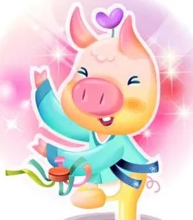 2007最新韩国新春情侣猪矢量图0...