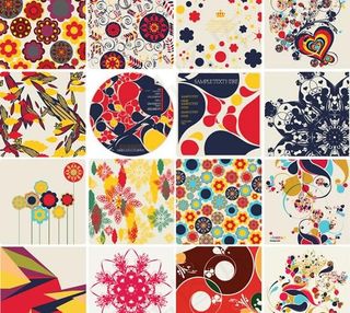 时尚炫彩潮流花纹矢量图 AI