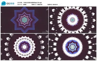 卡通动感绚丽舞厅走秀暖场万花筒背景...