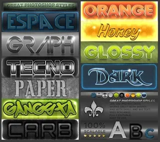 金属质感立体字字体样式