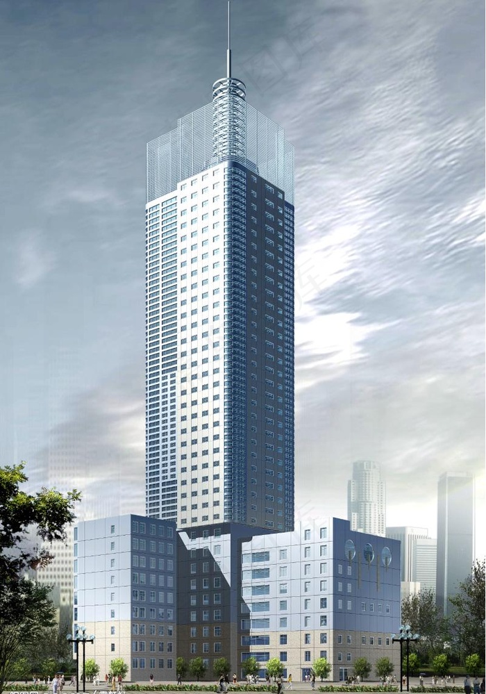 商贸与住宅效果图图片(2667X4000(DPI:72))psd模版下载