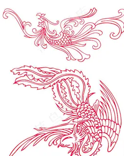 传统经典龙凤凤凰素材图片
