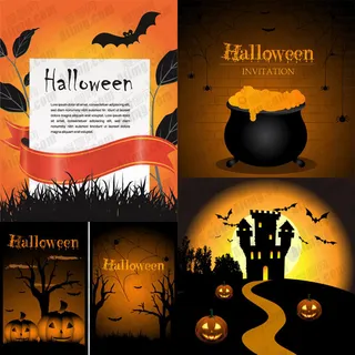 万圣节图案元素矢量素材