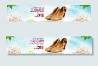 春天女鞋装修模版图片图片下载