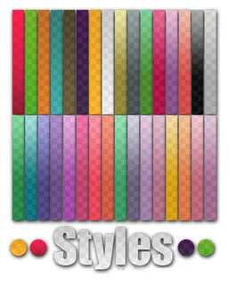 渐变颜色透明图层样式素材