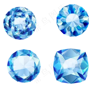 各种手绘漂亮宝石设计矢量PNG免扣...