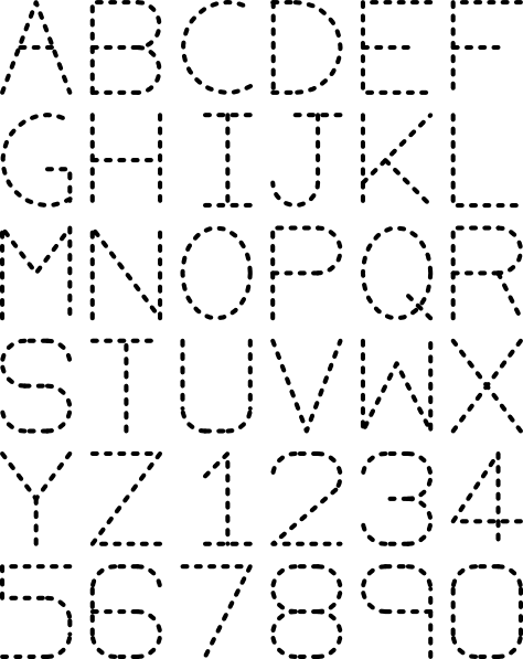 字母数字跟踪剪辑艺术