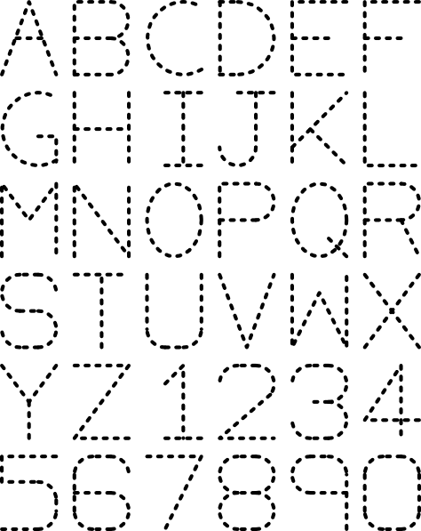 字母数字跟踪剪辑艺术