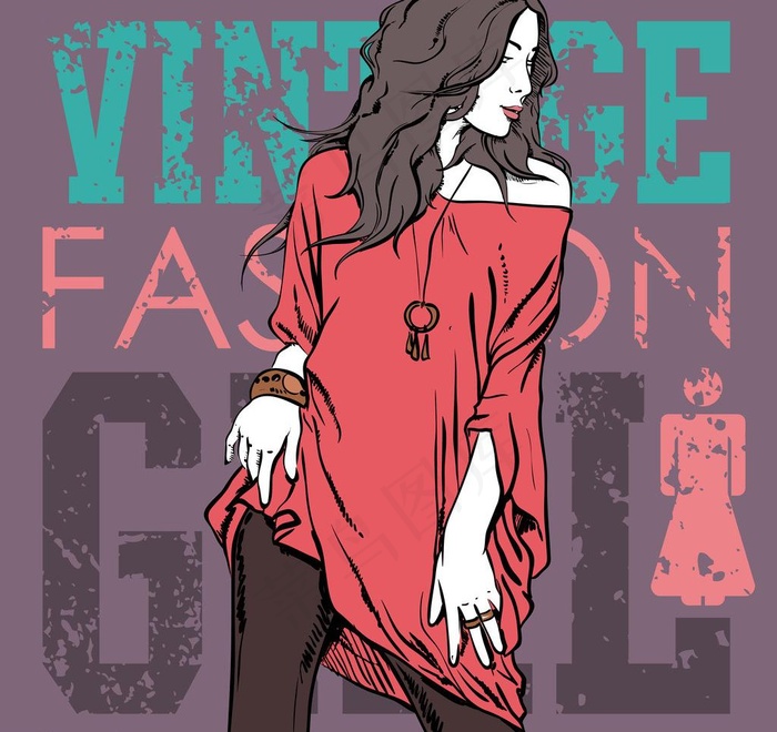 时尚女人动漫人物图片