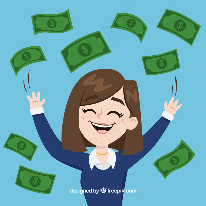 卡通人物扁平化可爱各种职业矢量素材