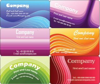 叠加线条名片设计矢量